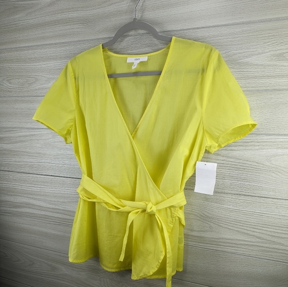 1901 Wrap Tie Waist Short Sleeve Top - Picture 6 of 8